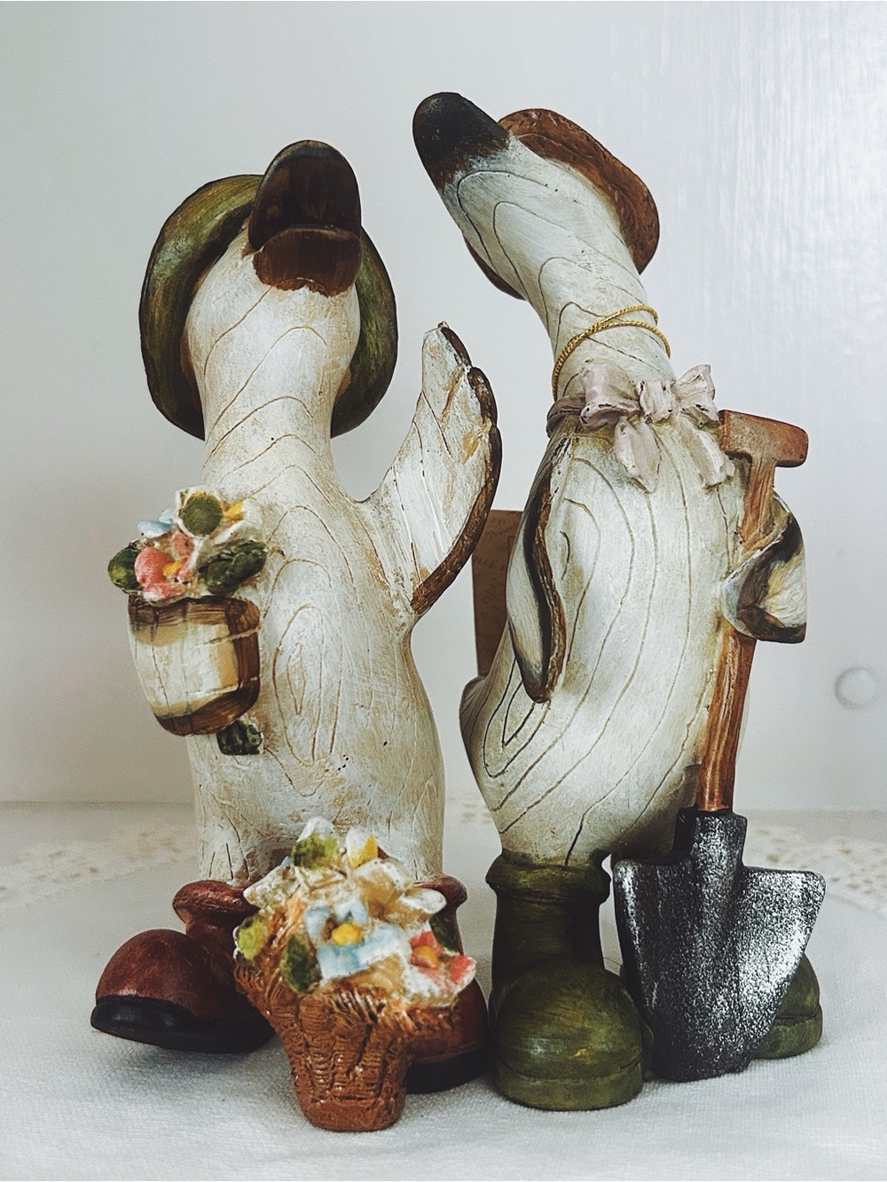 Adorable Vintage ShudeHill SG Giftware Duck Couple Figurines